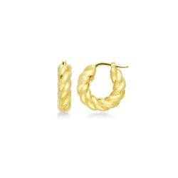 Créoles torsadées en or jaune 18k