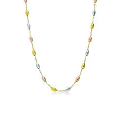 Collier en trois couleurs d'or 18k