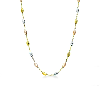 Collier en trois couleurs d'or 18k