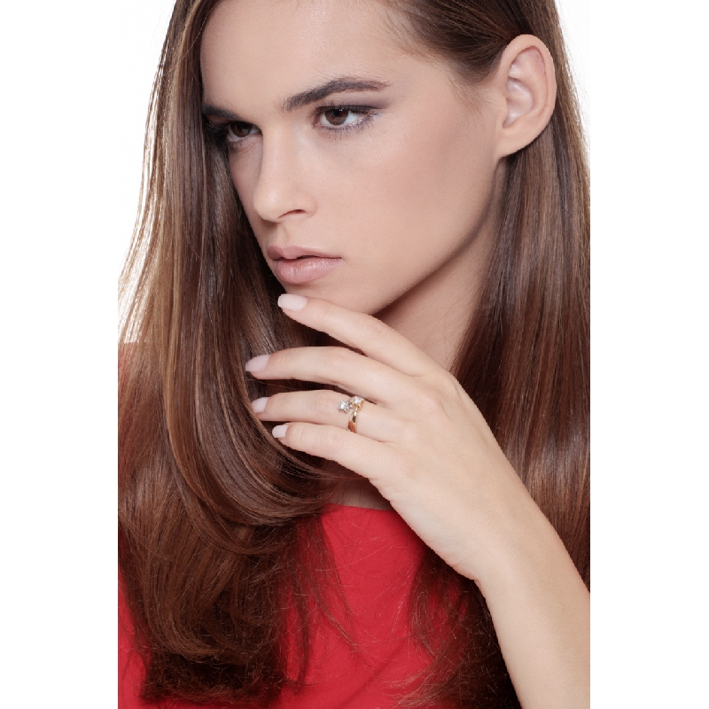 Bague femme Contrarié en Or Blanc et Jaune 18k avec Diamants Bague femme Contrarié en Or Blanc et Jaune 18k avec Diamants