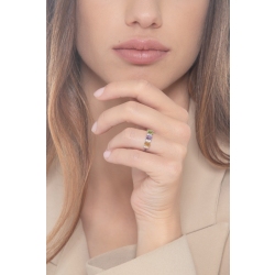 Bague en or blanc 18 carats avec citrine, améthyste, péridot et diamants 2