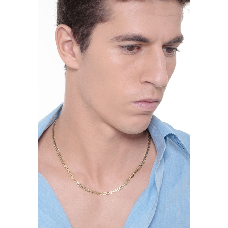 Collier homme en or jaune 18k, 50 cm