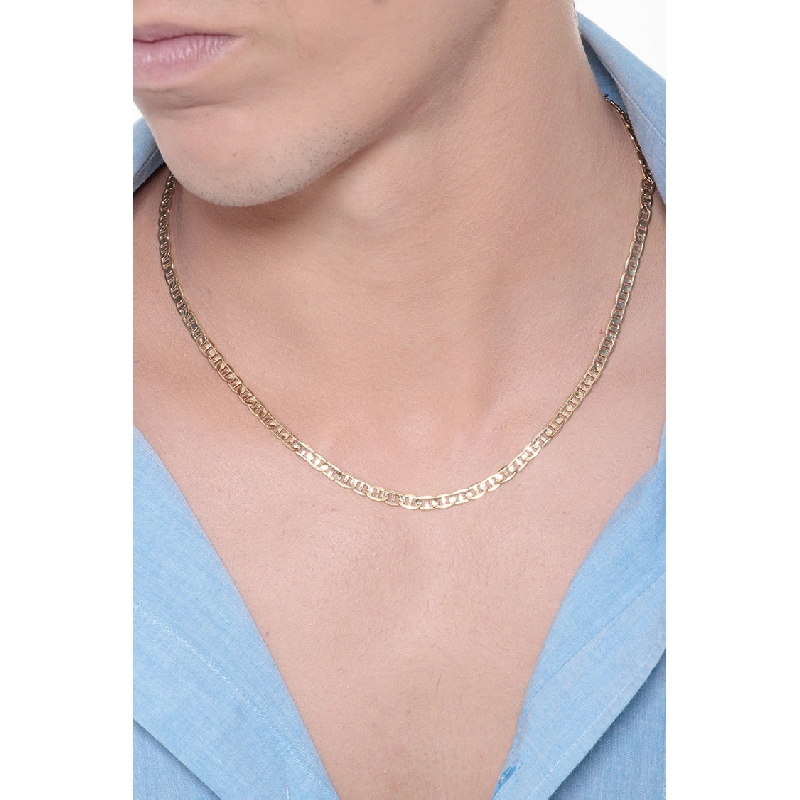Collier homme en or jaune 18k, 50 cm