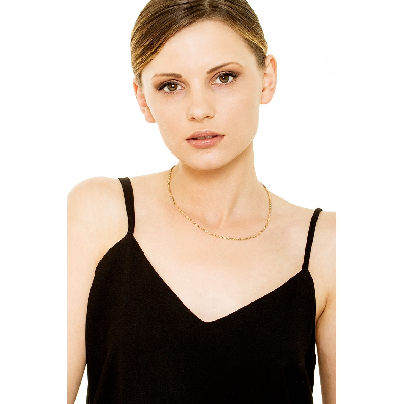 Chaîne en or jaune 18k, longueur 45 cm