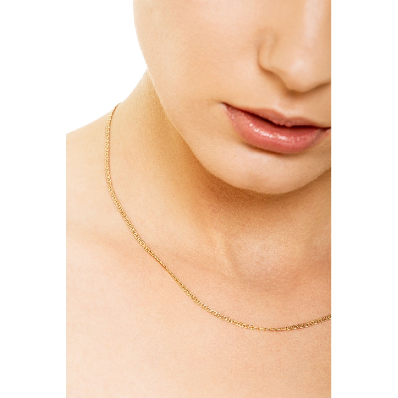 Collier chaîne en or jaune 18k de 50 cm