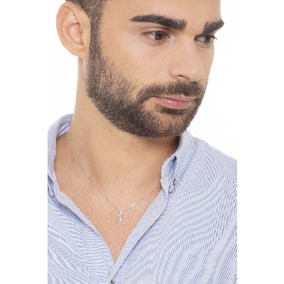 Collar y colgante en forma de cruz 50cm