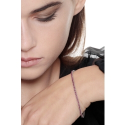 Bracelet Tennis à griffes en or blanc 18 carats avec des rubis 2