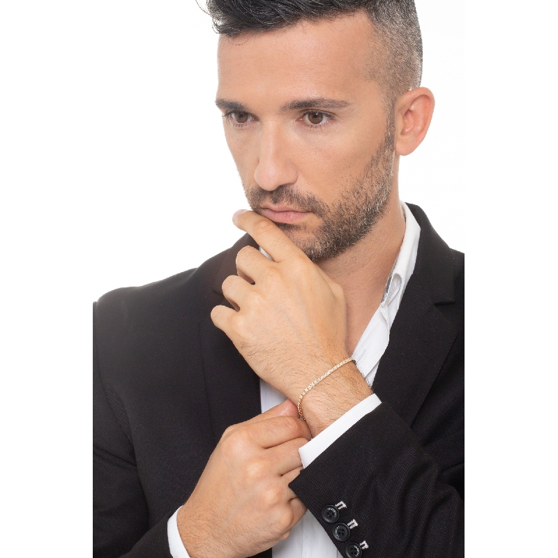 Bracelet Tennis en or rose 18 carats avec des diamants