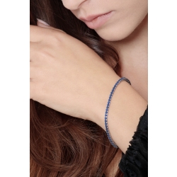 Bracelet Tennis or blanc 18k avec saphirs bleus 3.96 ct 2