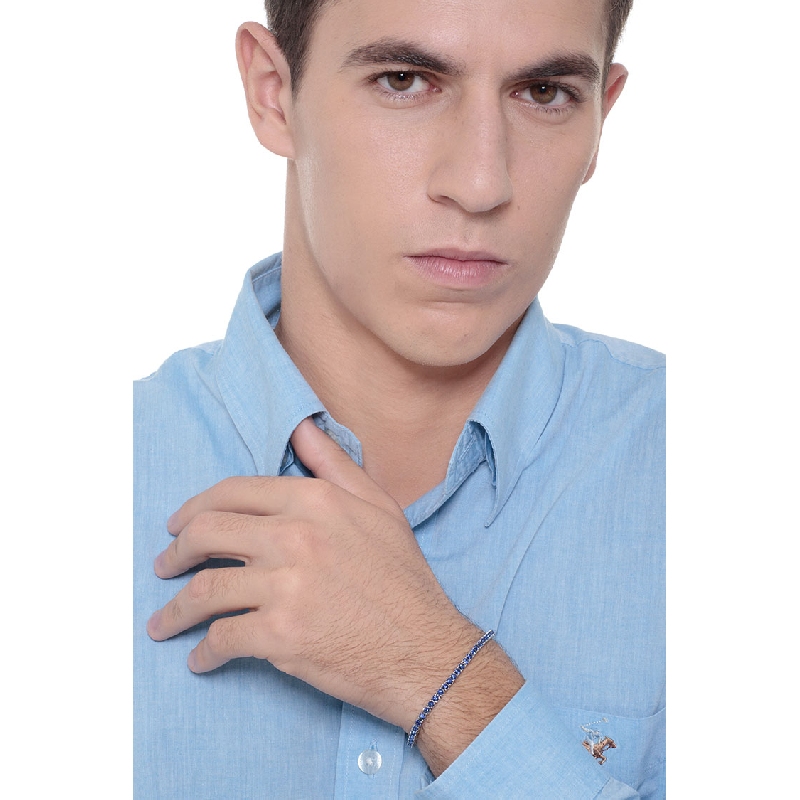 Bracelet Tennis en Or Blanc 18k avec Saphirs  Bracelet Tennis en Or Blanc 18k avec Saphirs