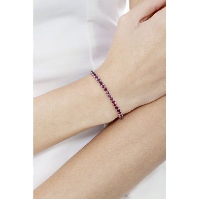 BRACELET TENNIS RUBIS 8,81 CARATS