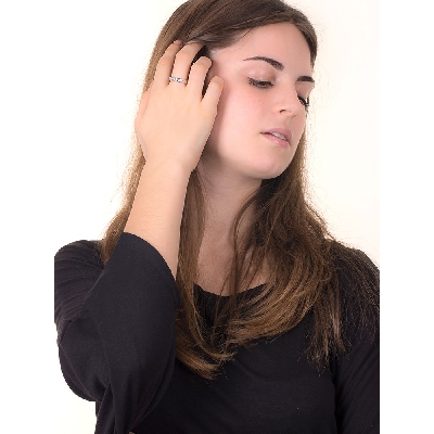 Bague à sept pierres en or blanc 18k avec diamants, carat 0,50