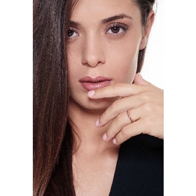 Bague d’Éternité or jaune 18k rubis