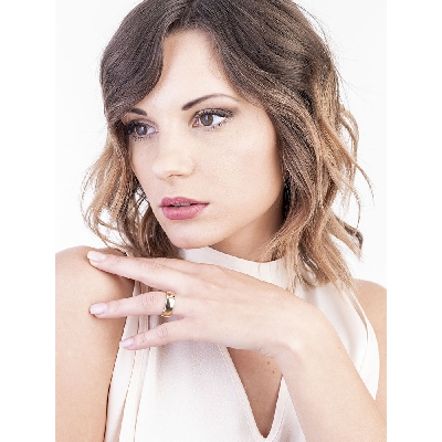 Alliance mariage or jaune 18k style Mantovana