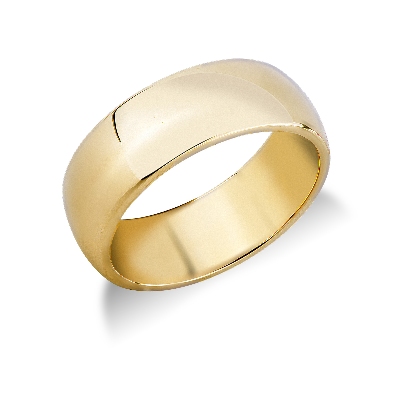 Alliance mariage or jaune 18k style Mantovana