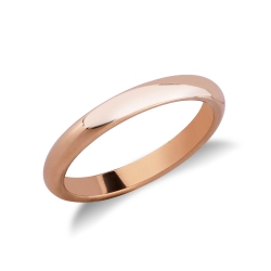 Alliance matrimoniale Unoaerre en Or Rose 18k design intemporel 3,6 mm