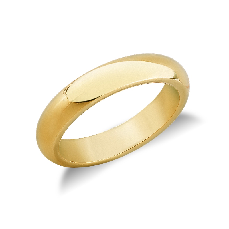 Bague alliance Unoaerre traditionnelle en Or Jaune 18k largeur 4,6 mm