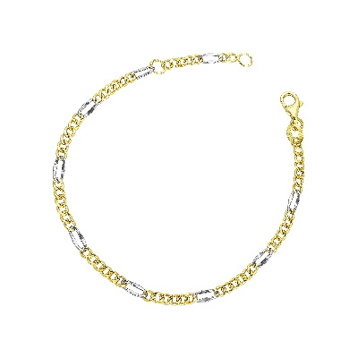 Bracelet en or jaune et blanc 18k
