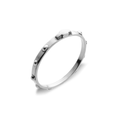 Alliance traditionnelle Unoaerre Rosaire en Or Blanc 18k