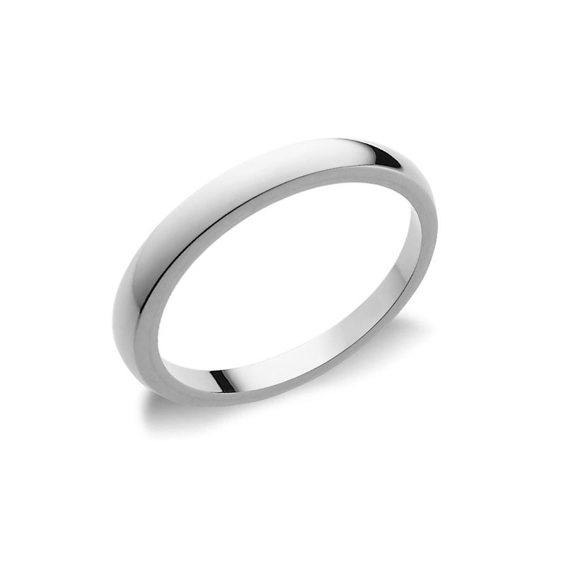 Alliance élégante Or Blanc 18k 4 mm