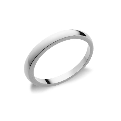 Alliance élégante Or Blanc 18k 4 mm