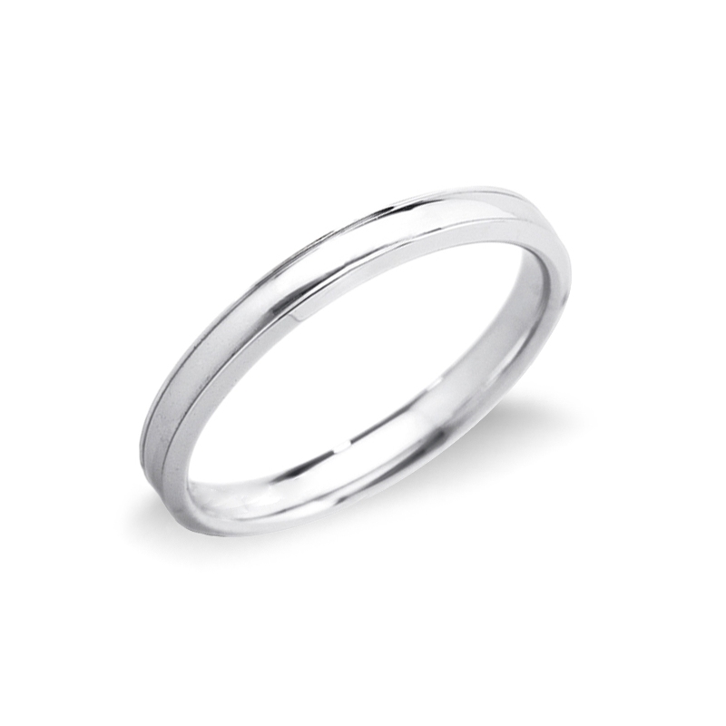 Alliance de Mariage Unoaerre Or Blanc 18 Carats