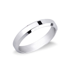 Alliance de Mariage Unoaerre Or Blanc 18 Carats 4 mm