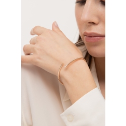 Bracelet semirigide en or rose avec diamants 2