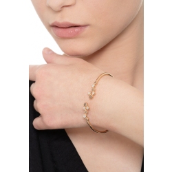 Bracelet semi-rigide or rose 18k avec diamants bruns et diamants 2