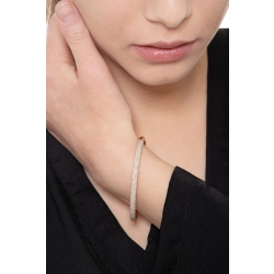 Bracelet rigide en or rose 18 carats avec pavé de diamants 2