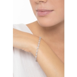 Bracelet semi-rigide en or blanc 18 carats orné de diamants 2
