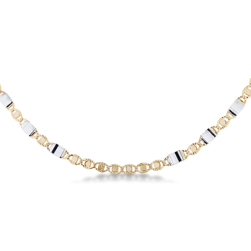 Collier en or jaune 18k, longueur 50 cm