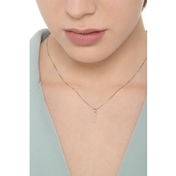 Collier avec lettre prénom  I en or blanc et diamants 2