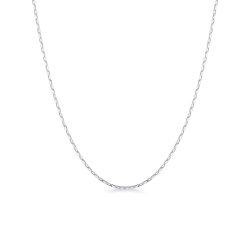 Chaîne en or blanc 18k à mailles rolò 45 cm