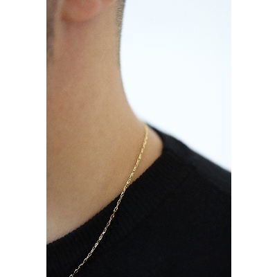 Chaîne en or jaune 18K maille rolò, 50 cm.