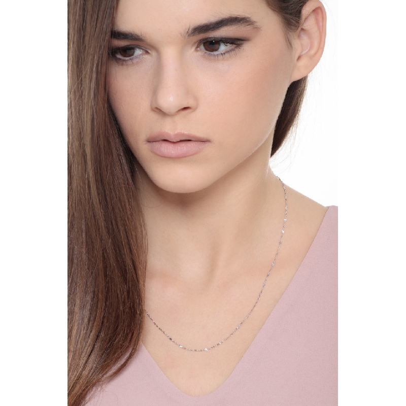 Collier diamanté en or blanc 18k 50 cm Collier diamanté en or blanc 18k 50 cm