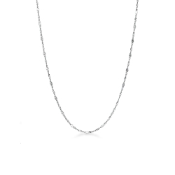 Collier diamanté en or blanc 18k 50 cm