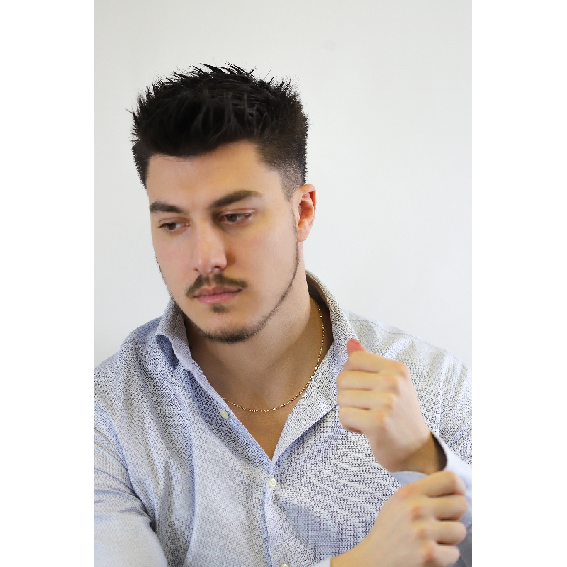 Collier diamanté en or jaune 18k, 50 cm