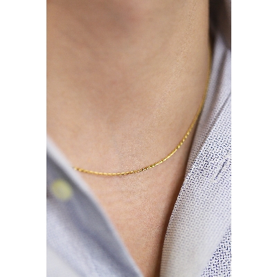 Collier à maillons en or jaune 18k