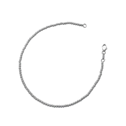 Bracelet boules diamantées en or blanc 18k cm 18