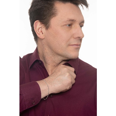 Bracelet boules diamantées en or blanc 18k