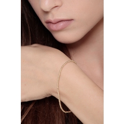 Bracelet féminin design en or jaune diamanté 18k 2