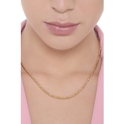 Collier ras du cou en or jaune 18k avec perles diamantées 2