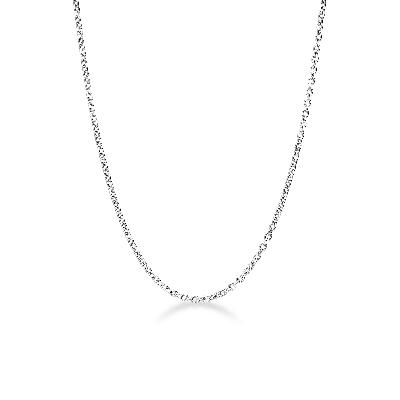 Collier or blanc 18k chaîne rolò 45 cm