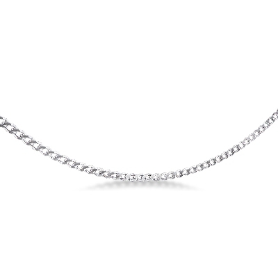 Chaîne rolo en or blanc 18k, 45 cm