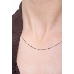 Chaîne rolo en or blanc 18k, 45 cm 2