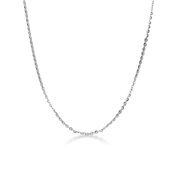 Chaîne rolo en or blanc 18k, 45 cm