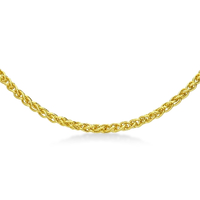 Chaîne maille épi en or jaune 18k, 50 cm