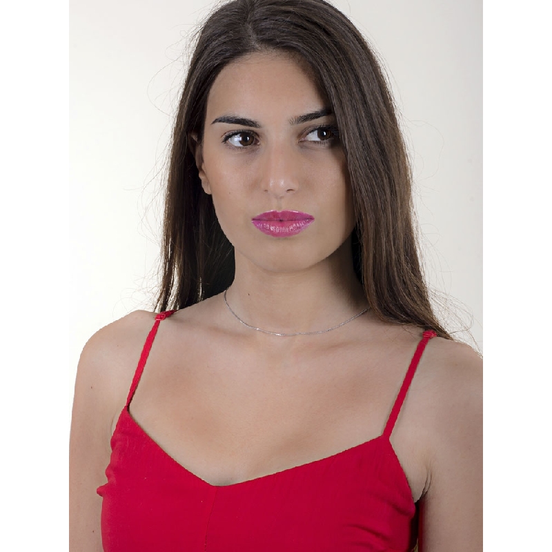 Chaîne vénitienne godronnée or blanc 18k 40 cm