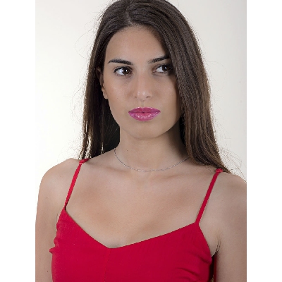 Chaîne vénitienne godronnée or blanc 18k 40 cm